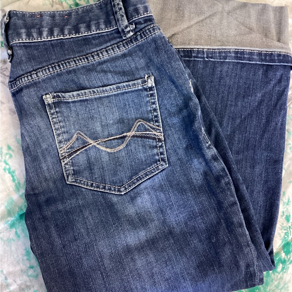 Mossimo Supply Co. Straight Leg Cropped Blue Jeans 11